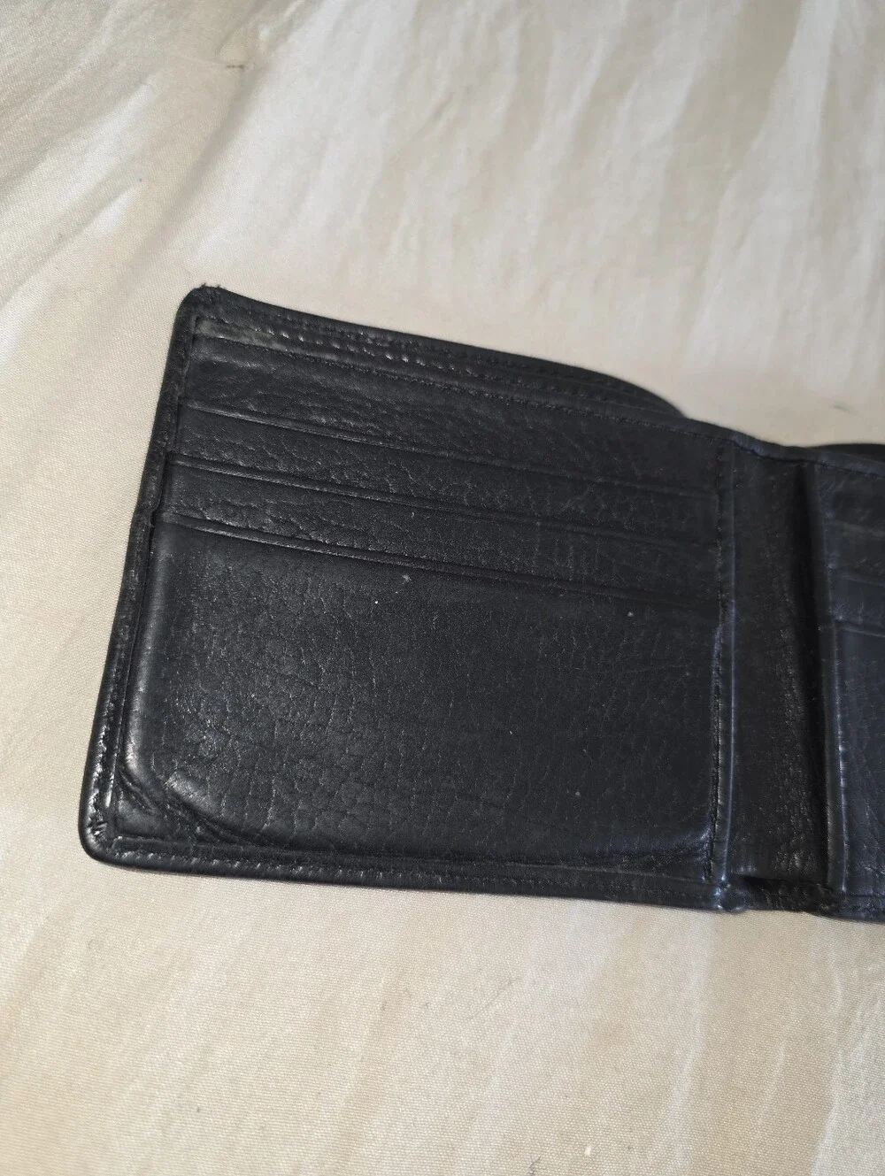Vintage Coach Black Leather Bifold Wallet